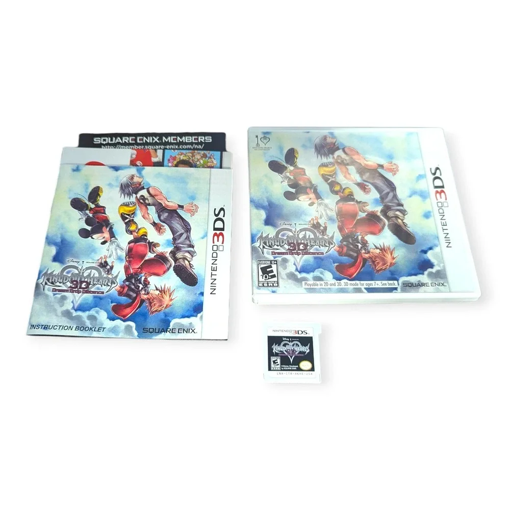 Kingdom Hearts 3D Dream Drop Distance Nintendo 3DS Game with‎ Case and Manuals